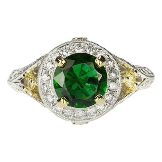 Late 20th Century 18k Chrome Tourmaline Ring, Size 5 For Sale