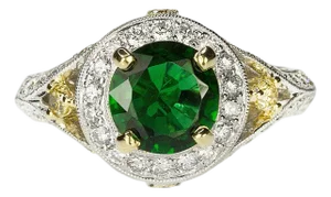 Late 20th Century 18k Chrome Tourmaline Ring, Size 5