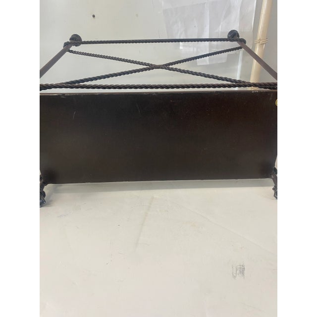 1980s 1980s Rope and Tassel Metal Magazine Rack For Sale - Image 5 of 5
