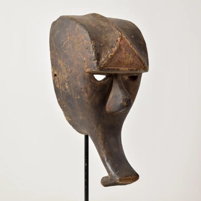Brown Early 20th Century Kwele Ekuk Mask Gabon For Sale - Image 8 of 9