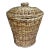Rustic European Wicker Basket W/Lid For Sale