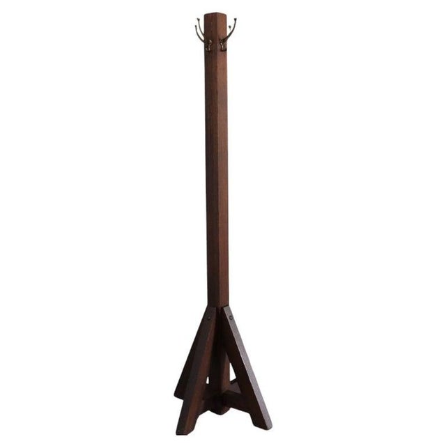 Arts & Crafts Stickley Style Arts & Crafts Oak Hat & Coat Rack C1920 For Sale - Image 3 of 8