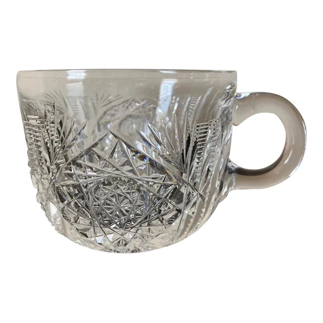 Antique American Cut Crystal Punch Cup, Circa Early 20th Century For Sale