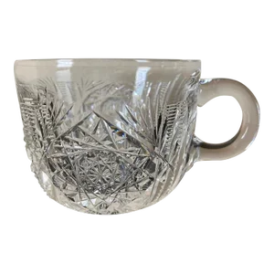 Antique American Cut Crystal Punch Cup, Circa Early 20th Century