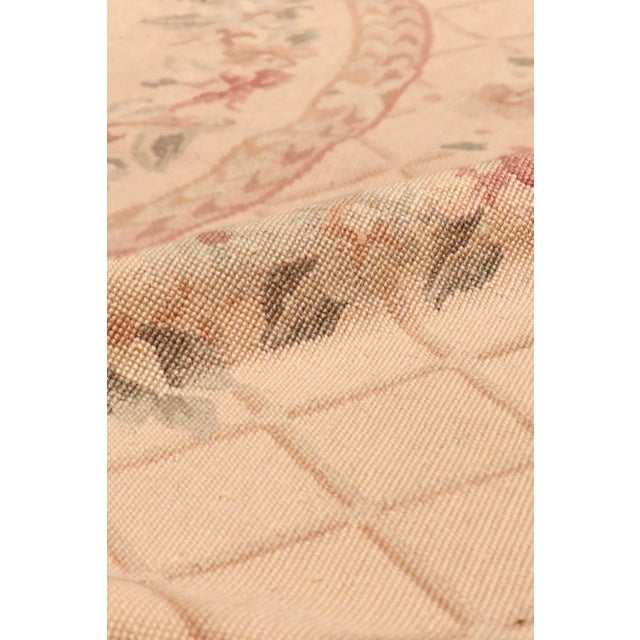 Transitional Beige and Peach Pasargad Home Abusson Wool Area Rug- 8' 5" X 11' 7" For Sale - Image 3 of 5