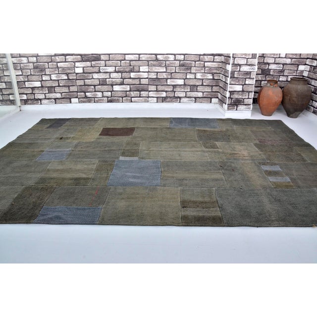 Oushak Vintage Handmade Hemp Rug For Sale - Image 4 of 9