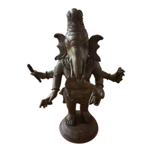 Late 19th Century Hindu Ganesha Spelter Statue Figurine