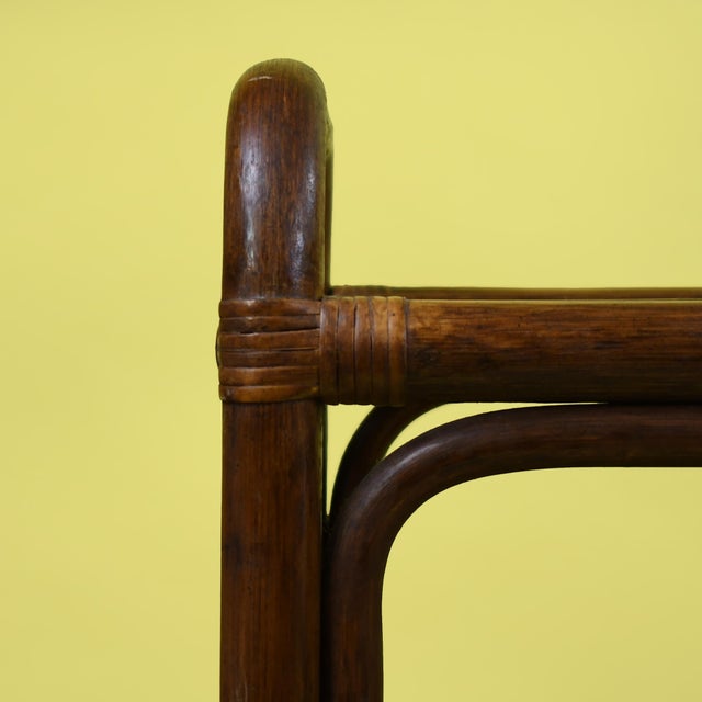 Rattan and Cane Bar Cart For Sale - Image 4 of 4