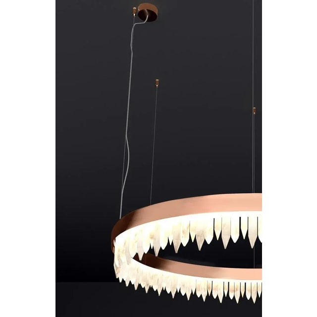 Urano Copper 80 Pendant Light 1 by Italian Alabaster For Sale - Image 4 of 8