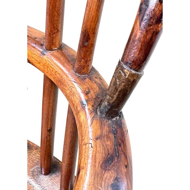 Antique Children's Windsor Armchair in Yew Wood, 1820 For Sale - Image 13 of 17