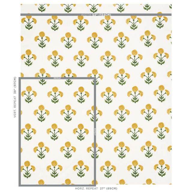 Inspired by traditional Indian hand-block designs, Saranda Flower Embroidery features stylized flowers handprinted on a...