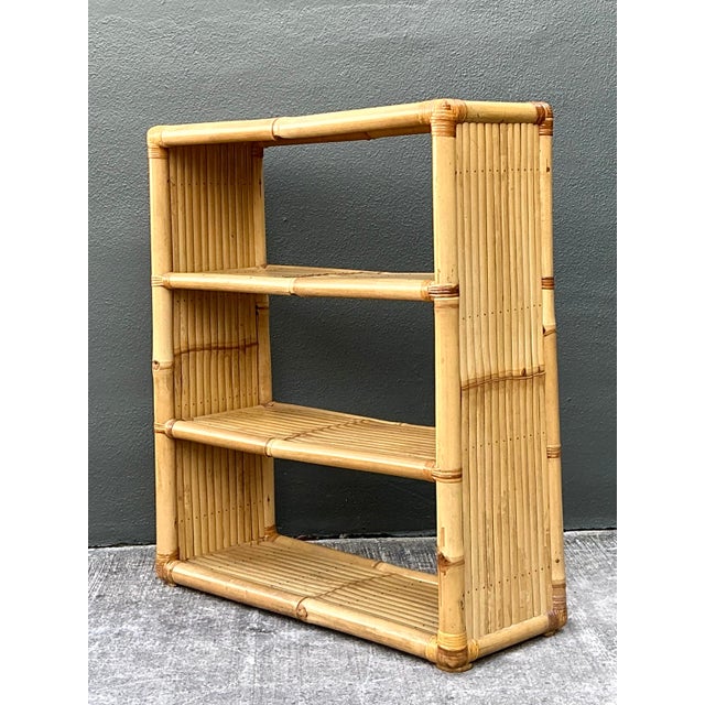 Vintage Bamboo Low Etagere For Sale - Image 10 of 12