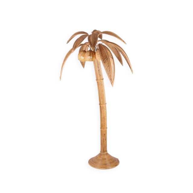 Rattan Coconut Floor Lamp, 1990s For Sale - Image 11 of 11