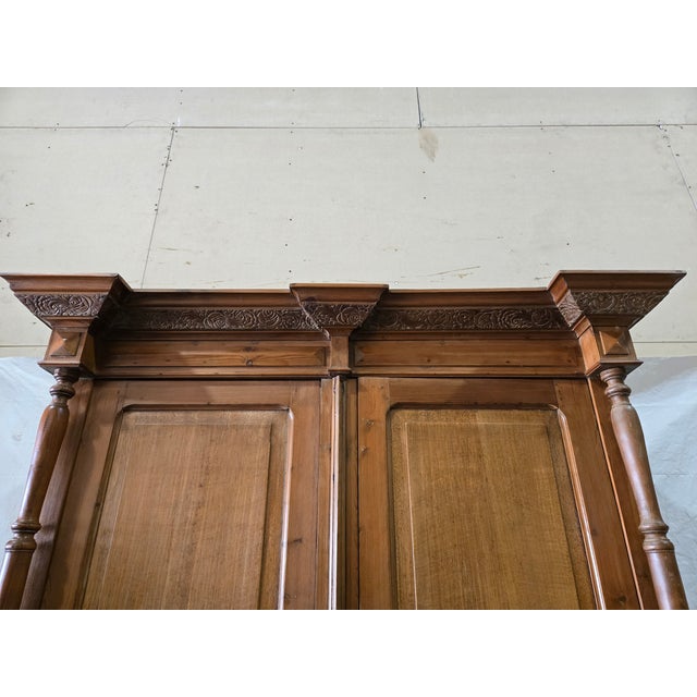 Antique French Provincial Pine Armoire | Louis XVI Revival For Sale In New Orleans - Image 6 of 12