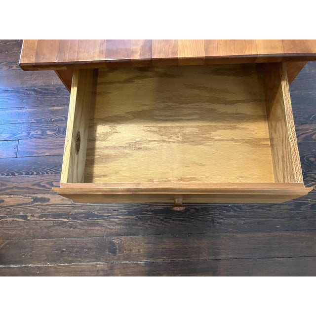Wood Vintage Hitchcock Solid Wood Single‑Drawer Side Table – Mid‑Century New England Craftsmanship For Sale - Image 7 of 11
