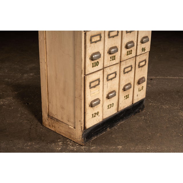 Wood Antique 28-Drawer Ledger & Index Cabinet For Sale - Image 7 of 10