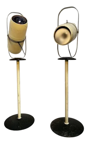 1950s Enameled Steel Westinghouse Mid-Century Atomic Age Industrial Lamp, Pair