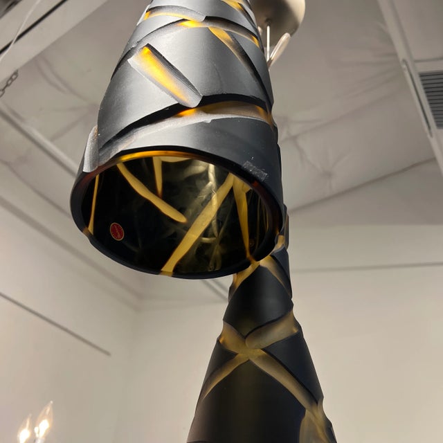 1990s Italian Murano Style Glass Single Pendants - a Pair For Sale In Dallas - Image 6 of 13