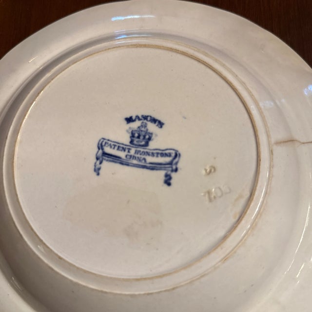 Early Masons Ironstone Soup Plate With Dragon For Sale - Image 6 of 6