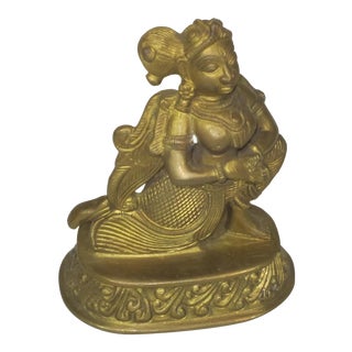 Solid Brass Hindu Figurine For Sale