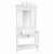 Mid 20th Century Vintage Ornate Hall Tree Vanity | High Gloss White W/ Mirror | Palm Beach Regency For Sale - Image 5 of 6