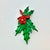 A lovely Christmas Brooch from the Mid 20th Century. It features a bright green painted swag of holly leaves with red...