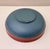 Burgundy Large Vintage Norwegian Hand-Painted Wooden Folk Art Bowl, Dated 1983 For Sale - Image 8 of 10