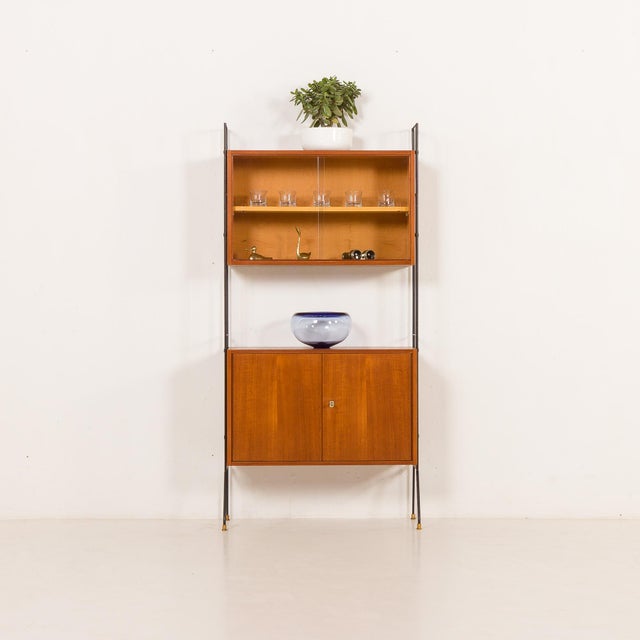 Mid-Century Italian Free Standing Wall Unit with Display Cabinet, 1960s For Sale - Image 16 of 16