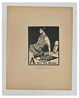 William Nicholson, A Was an Artist, Wood Engraving, 1898