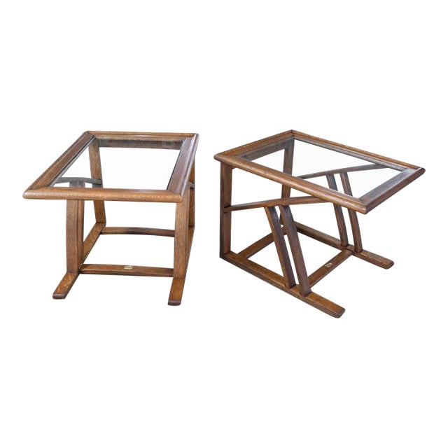Vintage StavOak End Side Tables From Jack Daniels’ Barrel Staves by Jobie G. Redmond 1981 - A Pair For Sale