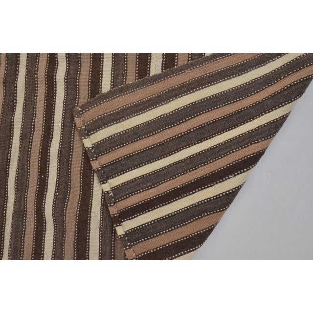 1960s Decorative Turkish Stripe Kilim Rug For Sale - Image 9 of 10