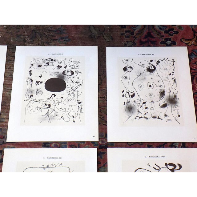 Abstract Vintage Mid 20th C. Modern Abstract Joan Miro Lithographs - Set of 12 For Sale - Image 3 of 9