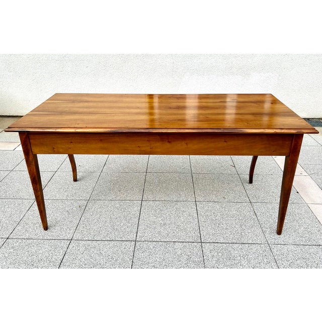 Wood Biedermeier Desk in Brown Walnut, 1930s For Sale - Image 7 of 9