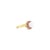 Contemporary Freshwater Pearl & Ruby Halo Ring 14k Yellow Gold, Size 5 For Sale - Image 3 of 3