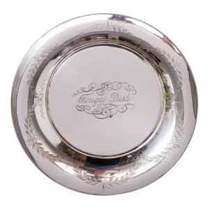 Vintage English Butcher's Display Silver Plate Tongue Dish