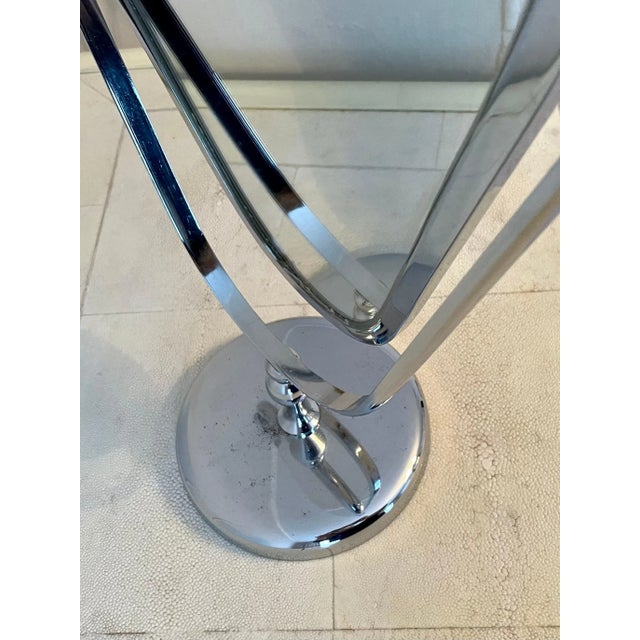 Metal Charles Hollis Jones Silver Vanity Mirror For Sale - Image 7 of 10