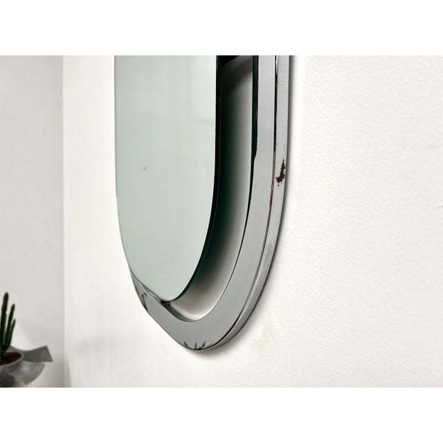 Bauhaus Bauhaus Mirror in Chrome Steel, 1950s For Sale - Image 3 of 17