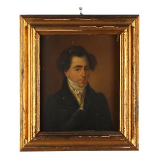 Central European School, Portrait of a Nobleman, 19th Century, Oil on Hardboard, Framed For Sale