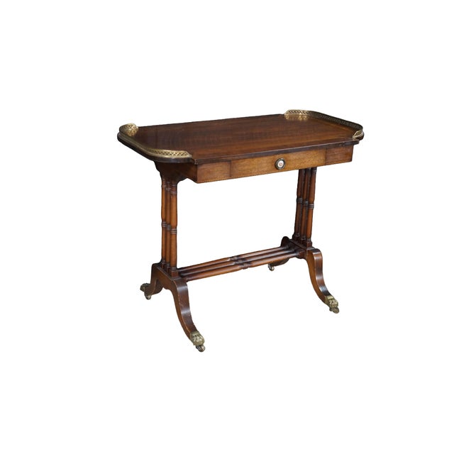 This elegant multi-functional Regency style game table was crafted around the turn of the 20th century. The structured...