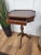 Neoclassical Italian Walnut Inlay Octagonal Tripod Side Table, 1950s For Sale - Image 4 of 8