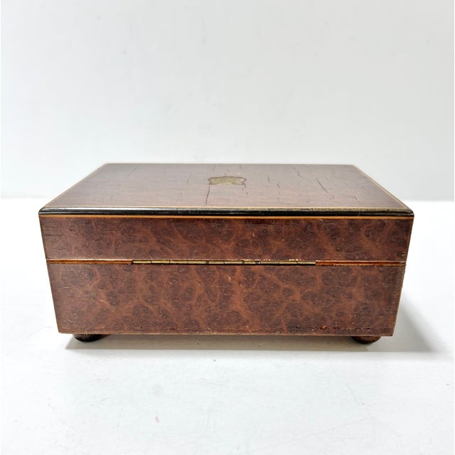 Wood Vintage Reuge Sainte-Croix Swiss Music Box in Burl Wood Case, Working For Sale - Image 7 of 17