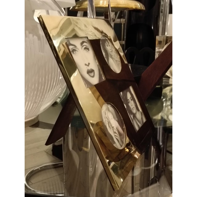 Brass Multi-Photo Frame, Italy, 1970s For Sale - Image 6 of 7