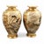 A museum-clean pair of Japanese Satsuma vases by Hododa, Yokohama, c. 1895–1915. Ivory ground with fine craquelure,...