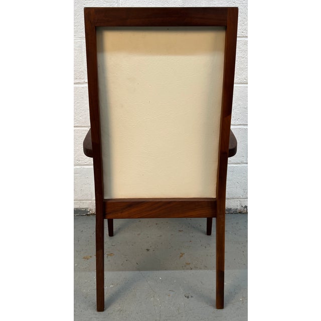 Antique White Mid 20th Century Merton Gershun for Dillingham "Esprit" Mid-Century Walnut Dining Chairs For Sale - Image 8 of 13