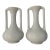 Pair of White Art Nouveau Style Porcelain Vases For Sale