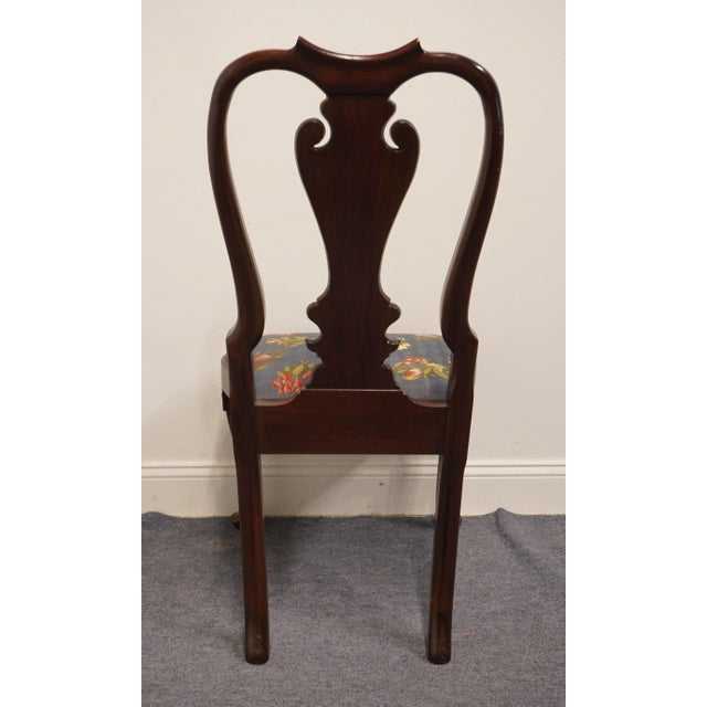 Brown Statton Furniture Warfield Collection Solid Mahogany Traditional Style Dining Side Chair For Sale - Image 8 of 11