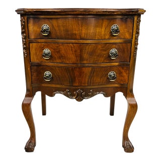 Gibbard Craftsman Furniture Flame Mahogany 3 Drawer Nightstand For Sale