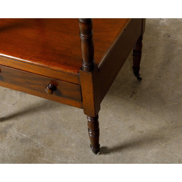 English 19th Century Three-Tiered Étagère with Low Drawer and Turned Supports For Sale - Image 12 of 12