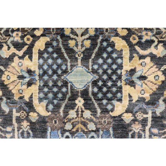 Southwestern Heriz Ziegler Gray Blue Hand-Knotted Rug - 3'10'' X 5'10'' For Sale - Image 4 of 8