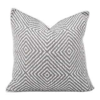 24 x 24 Outdoor Pillow Helm Pewter- Down Alternative Insert For Sale